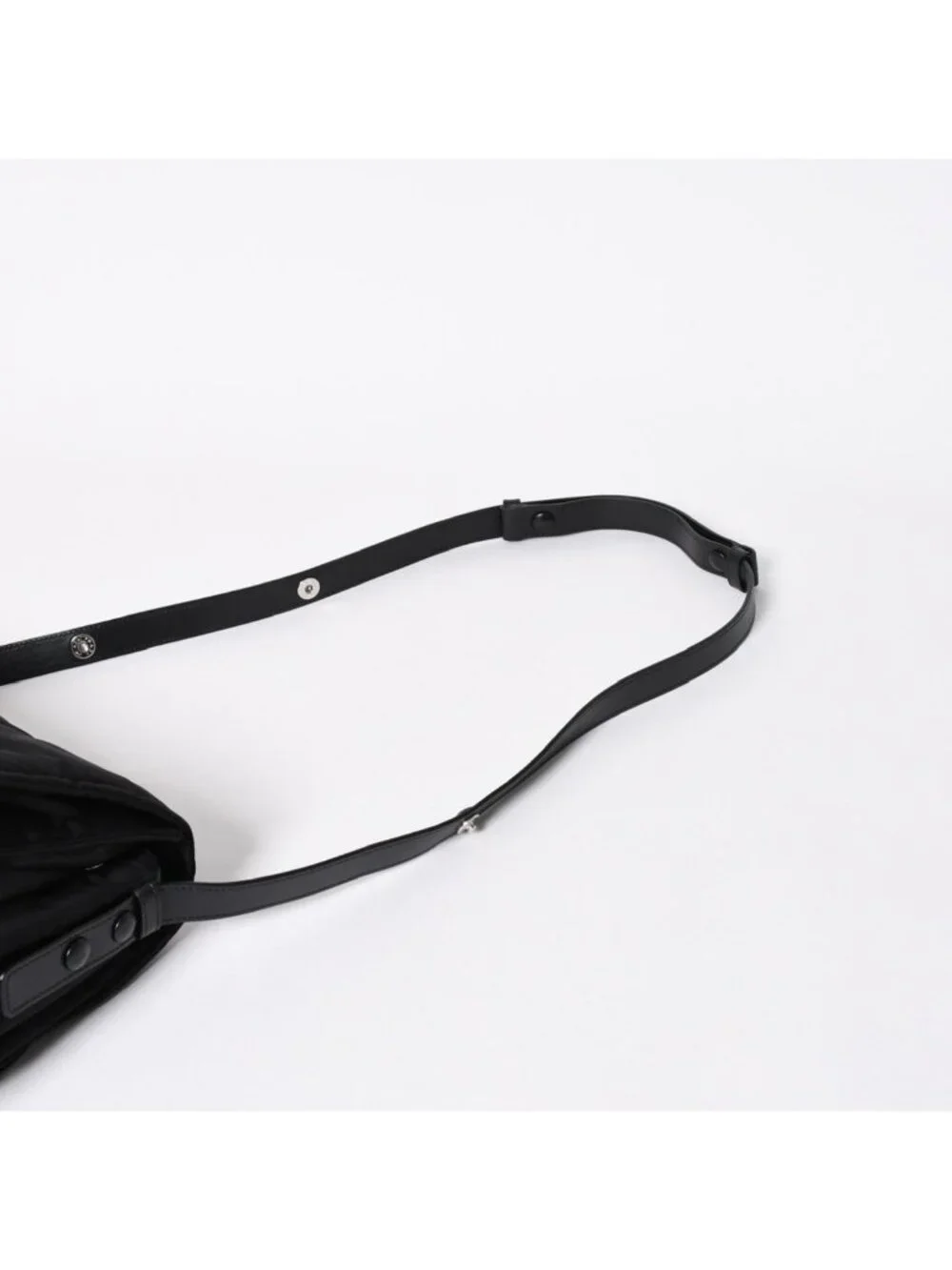 Prada Pocono Shoulder Bag Triangle Logo Nylon Black Silver